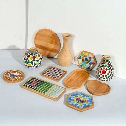 Bamboo Serenity: Chic Bathroom Storage Set with Coaster - Très Elite