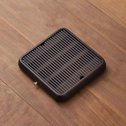 Bamboo Serving Tray for Tea and Coffee - 25cm Portable Wooden Tray..