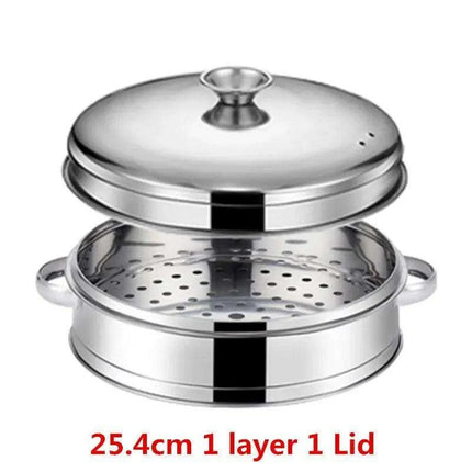 Bamboo Steamer Pot Combo with Stainless Steel Accessories for Ultimate Steaming - Très Elite