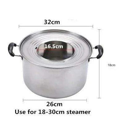 Bamboo Steamer Pot Combo with Stainless Steel Accessories for Ultimate Steaming - Très Elite