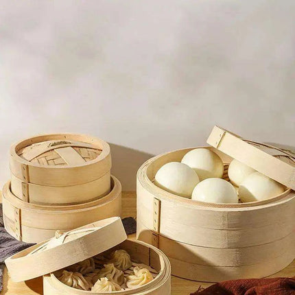 Bamboo Steaming Set for Healthy Cooking and Delicious Dumplings - Très Elite
