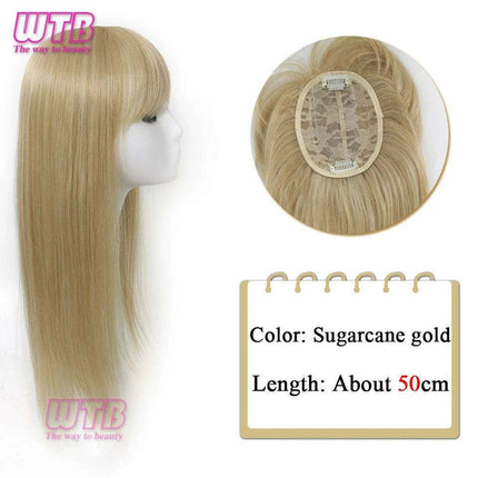 Bangs & Volume: Clip-In Hair Topper for Instant Transformation..