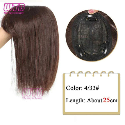 Bangs & Volume: Clip-In Hair Topper for Instant Transformation - Très Elite