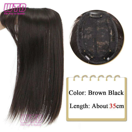 Bangs & Volume: Clip-In Hair Topper for Instant Transformation..