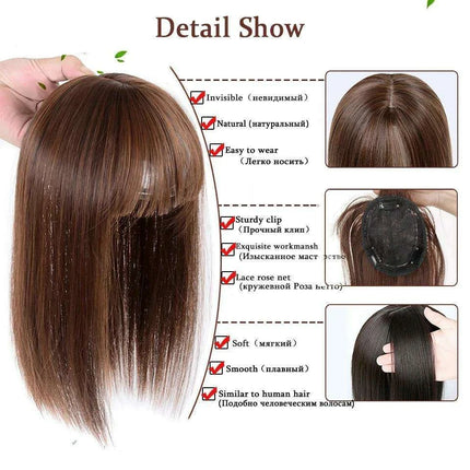 Bangs & Volume: Clip-In Hair Topper for Instant Transformation - Très Elite