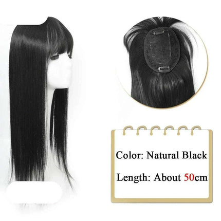 Bangs & Volume: Clip-In Hair Topper for Instant Transformation..