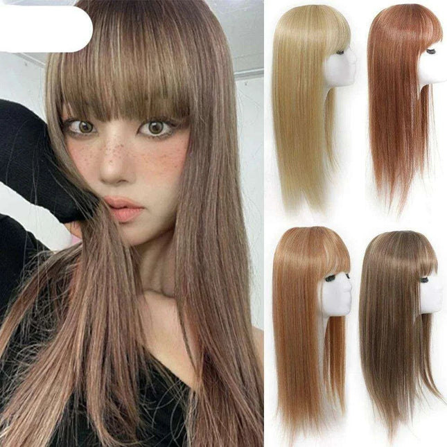 Bangs & Volume: Clip-In Hair Topper for Instant Transformation