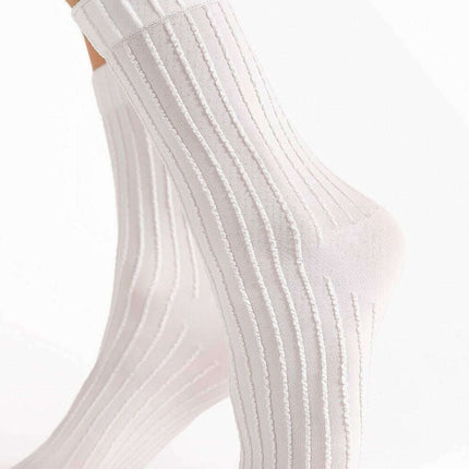 Basico Ribbed Socks – White & Black, Stretchy Everyday Comfort - Très Elite