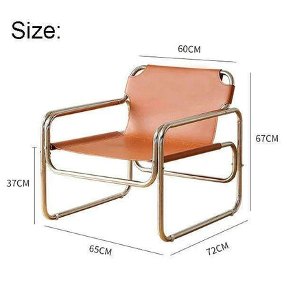 Bauhaus Luxe Leather Lounge Chair - A Fusion of Style and Comfort - Très Elite