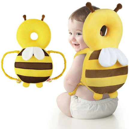 Bee-Themed Toddler Safety Backpack with Adjustable Headguard for Safe Adventures - Très Elite