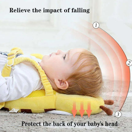 Bee-Themed Toddler Safety Backpack with Adjustable Headguard for Safe Adventures - Très Elite