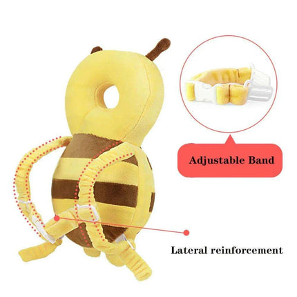 Bee-Themed Toddler Safety Backpack with Adjustable Headguard for Safe Adventures - Très Elite