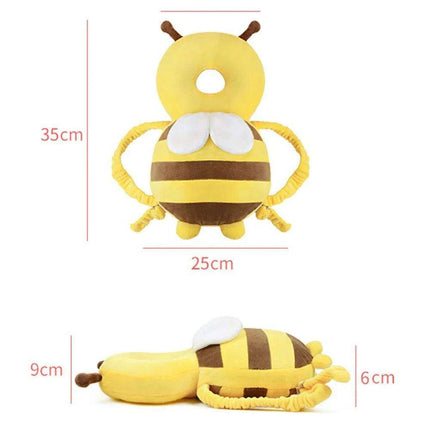 Bee-Themed Toddler Safety Backpack with Adjustable Headguard for Safe Adventures - Très Elite