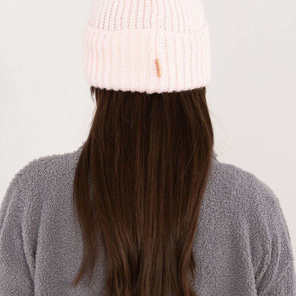 Beige Acrylic Cap With Patch Adjustable Fold Hat For Women - Très Elite