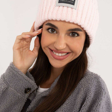Beige Acrylic Cap With Patch Adjustable Fold Hat For Women - Très Elite