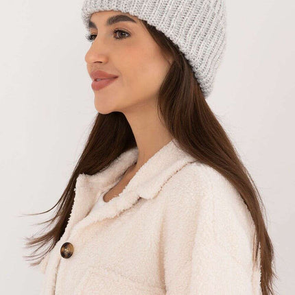 Beige Acrylic Cap With Patch Adjustable Fold Hat For Women - Très Elite