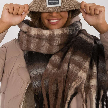 Beige Acrylic Cap With Patch Adjustable Fold Hat For Women - Très Elite