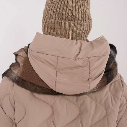 Beige Acrylic Cap With Patch Adjustable Fold Hat For Women - Très Elite