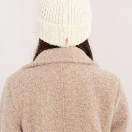 Beige Acrylic Cap With Patch Adjustable Fold Hat For Women - Très Elite