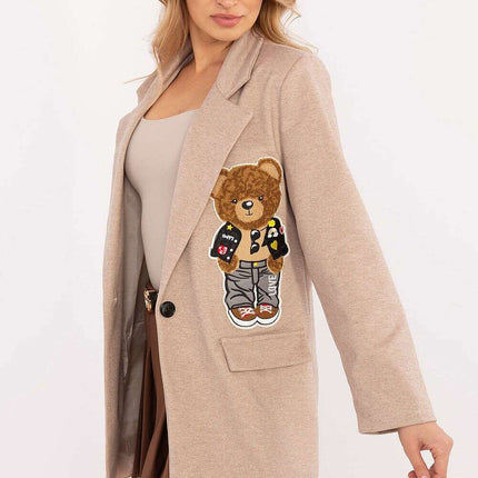 Beige Blazer Model 204977 For Modern Wardrobe Essentials - Très Elite