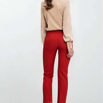 Beige Blouse With Neck Tie And Elegant Cuff Details - Très Elite