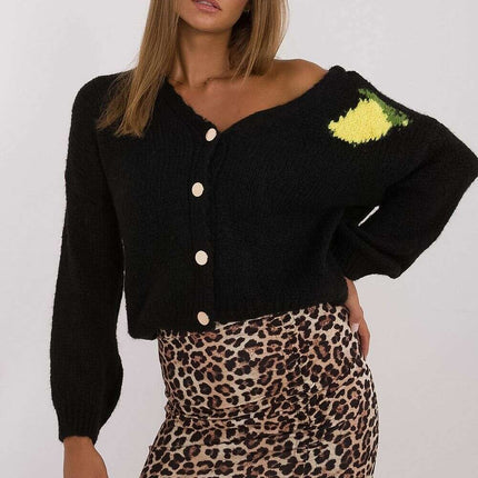 Beige Cardigan 200478 Womens Back Print Casual Knit - Très Elite