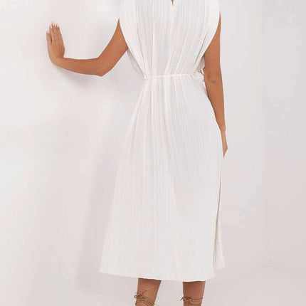 Beige Daydress Model 213814 Flared Summer Dress Lightweight - Très Elite