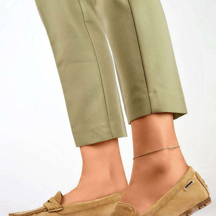 Beige Eco Leather Moccasins - Casual Luxury for the Modern Woman - Très Elite