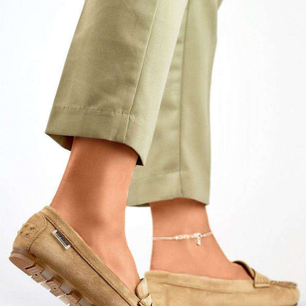 Beige Eco Leather Moccasins - Casual Luxury for the Modern Woman - Très Elite