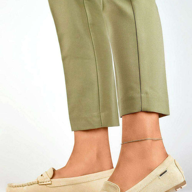 Beige Eco Leather Moccasins - Casual Luxury for the Modern Woman