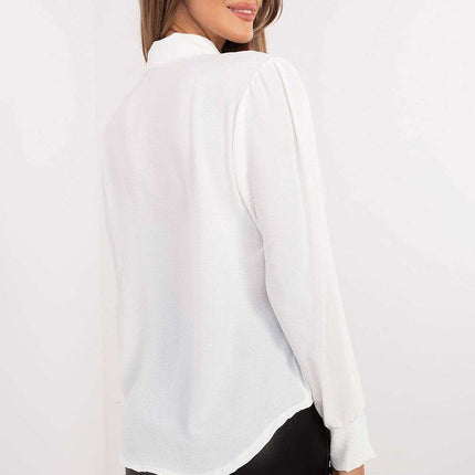 Beige Elegant Long Sleeve Shirt Model 203932 For Women - Très Elite
