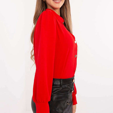 Beige Elegant Long Sleeve Shirt Model 203932 For Women - Très Elite