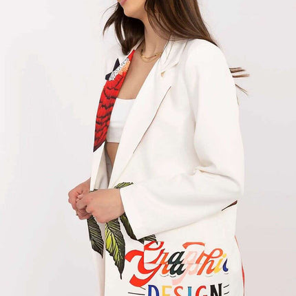 Beige Ladies Blazer 212532 Lightweight Drapey Jacket - Très Elite