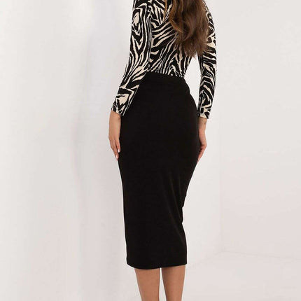 Beige Midi Skirt Model 199961 Elegant Everyday Wear - Très Elite