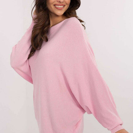 Beige Oversized Jumper 203809 Viscose Blend Sweater - Très Elite