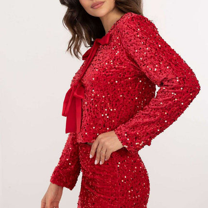 Beige Sequin Short Skirt Model 203336 for Women Partywear - Très Elite