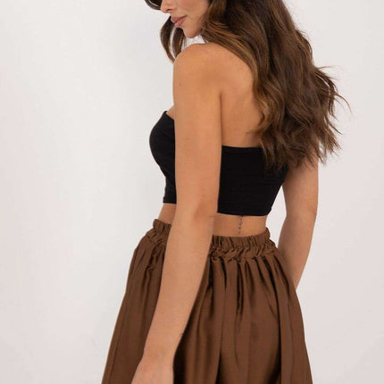 Beige Short Skirt Model 201776 Mini Bomber Style Chic - Très Elite