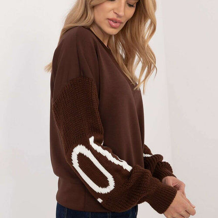Beige Sweatshirt Model 202844 For Women Casual Wear - Très Elite
