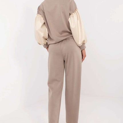 Beige Tracksuit Set 208989 Soft Viscose Cotton Elastane - Très Elite