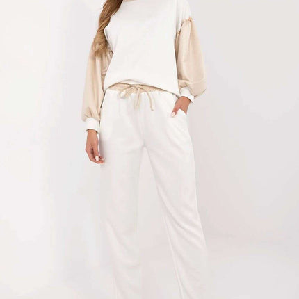 Beige Tracksuit Set 208989 Soft Viscose Cotton Elastane