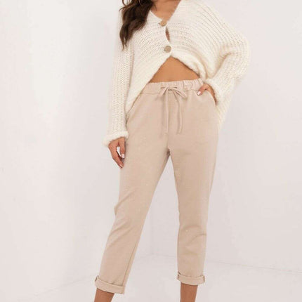 Beige Tracksuit Trousers Model 201859 Elegant Everyday Wear