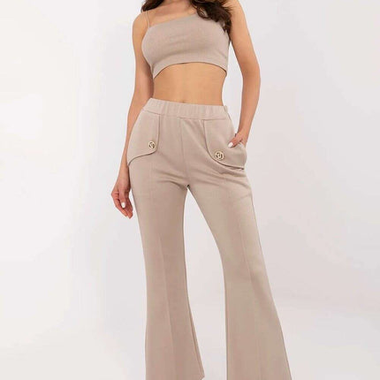 Beige Tracksuit Trousers Model 210961 for Women Versatile - Très Elite