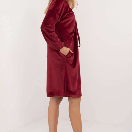 Beige Velour Daydress 201581 With Comfortable Everyday Fit - Très Elite