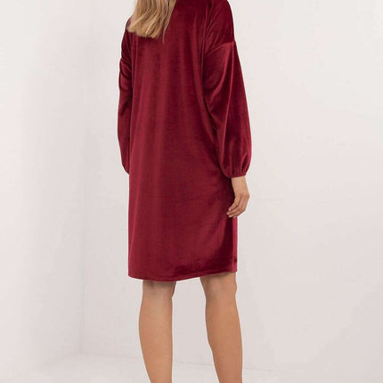 Beige Velour Daydress 201581 With Comfortable Everyday Fit - Très Elite