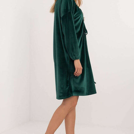 Beige Velour Daydress 201581 With Comfortable Everyday Fit - Très Elite