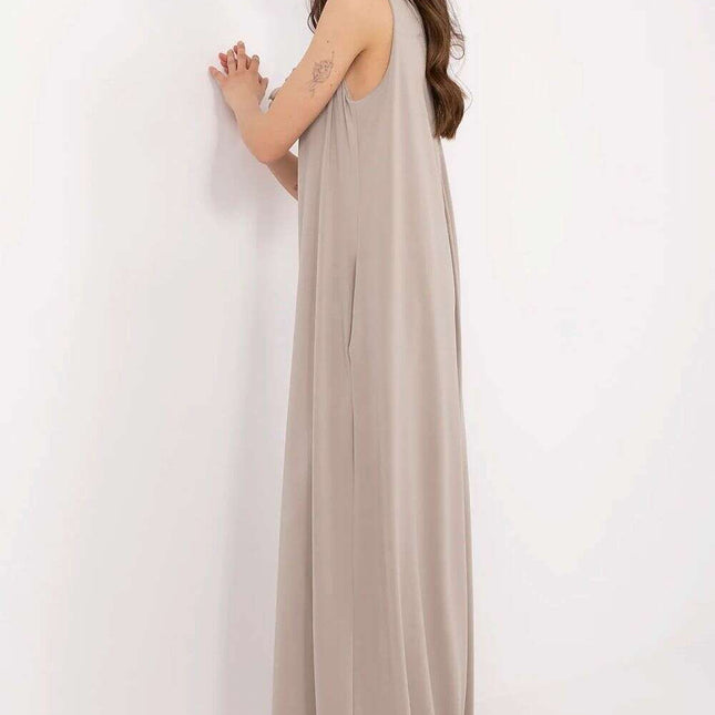 Beige Women Jumpsuit 212535 Elegant Everyday Wear