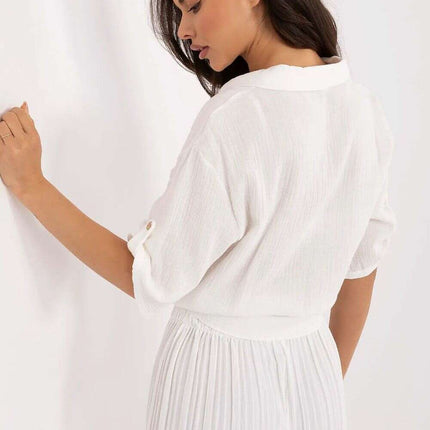 Beige Womens Cotton Shirt Model 213434 All Day Comfort - Très Elite