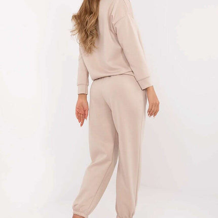 Beige Womens Cozy Hoodie And Pants Set 209689 Everyday - Très Elite