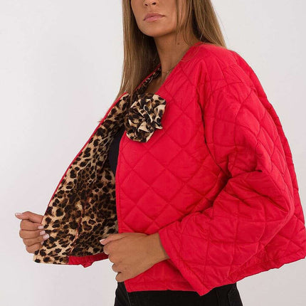 Beige Womens Quilted Jacket Model 199953 All Seasons - Très Elite