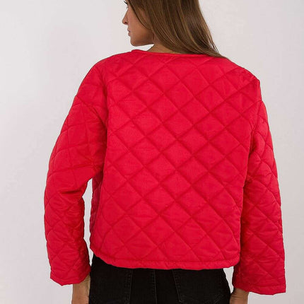 Beige Womens Quilted Jacket Model 199953 All Seasons - Très Elite
